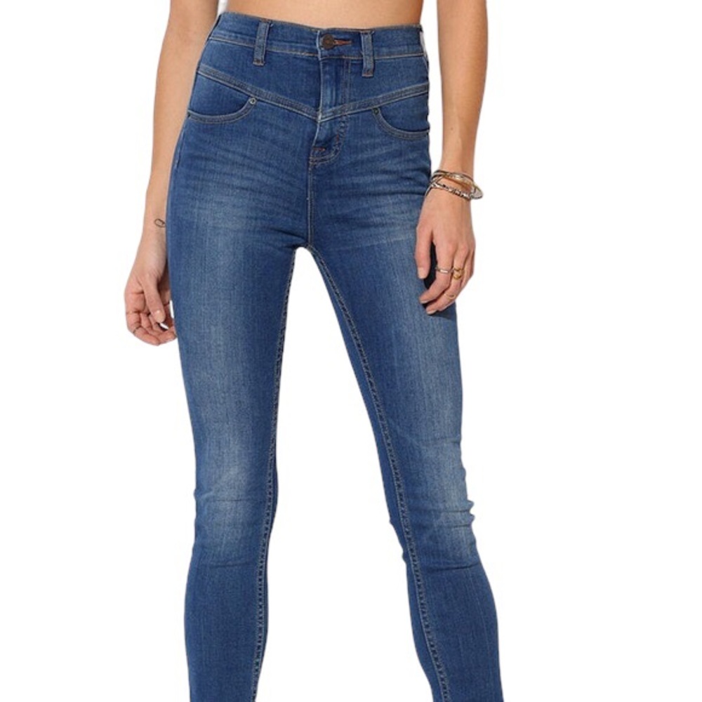 BDG Urban Outfitters High Rise Seam Jean Ankle 27 Waist 29 Length